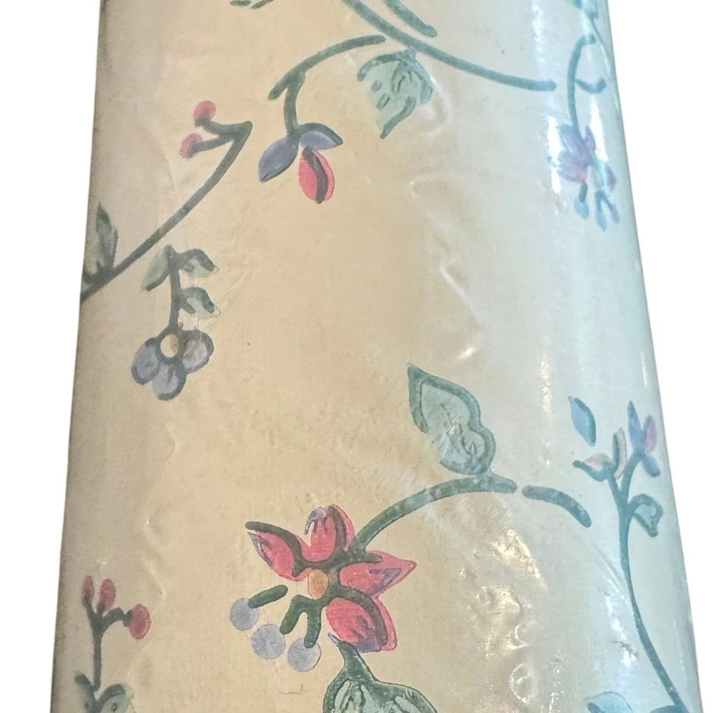 Sunworthy Vintage Floral Wallpaper Pre-pasted Vinyl 20.3in x 32.8ft Double Roll